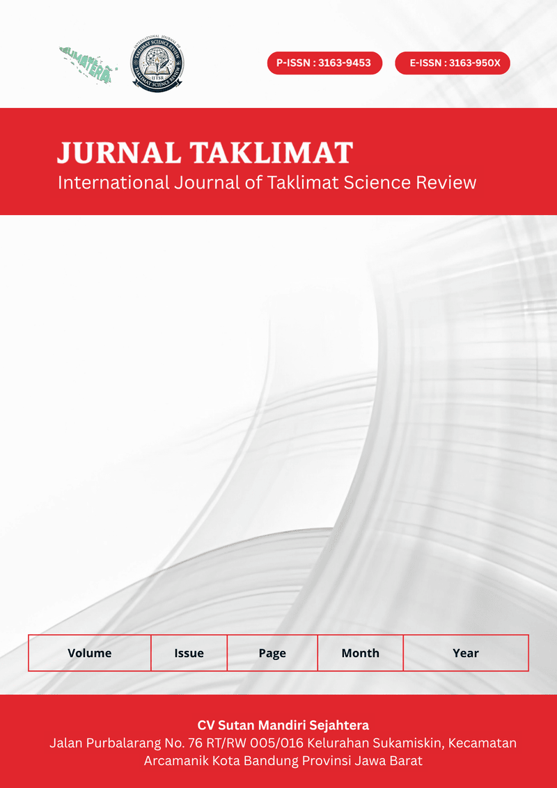 					View Vol. 1 No. 3 (2026): August :  International Journal of Taklimat Science Review
				